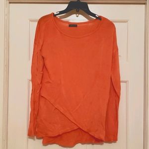 Caslon Lightweight Orange Scoop Neck Sweater